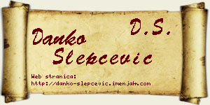Danko Slepčević vizit kartica